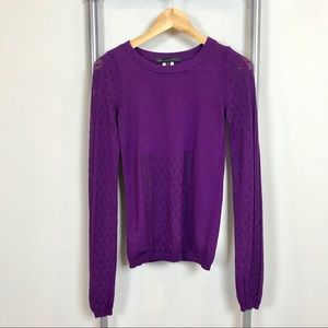Marc Jacobs purple knit sweater warmer XS